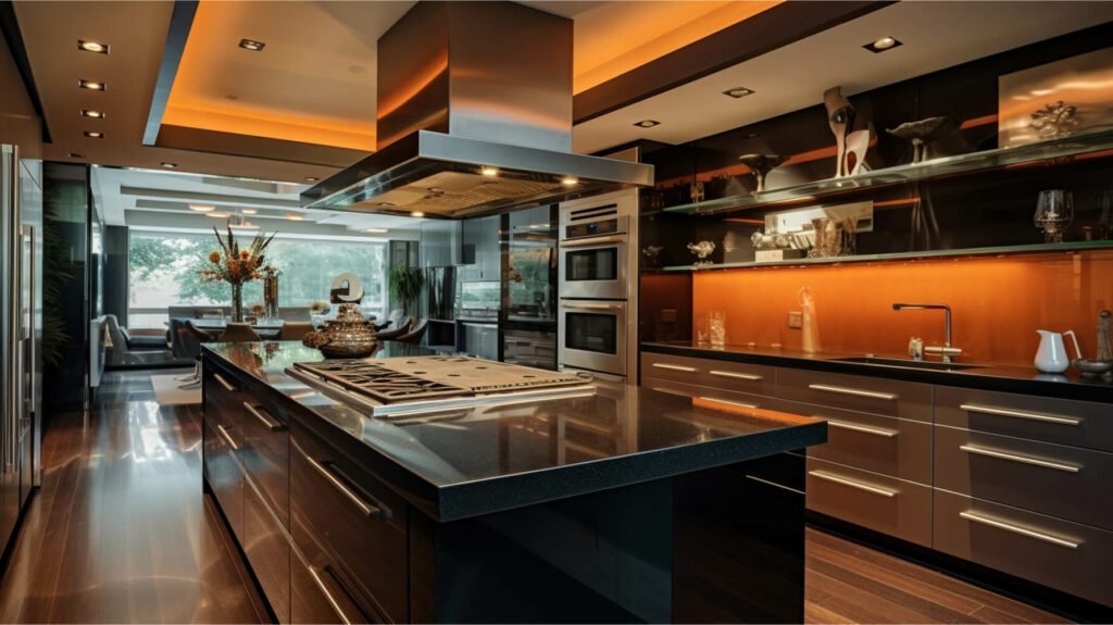 An elegant kitchen featuring impeccable interior design.